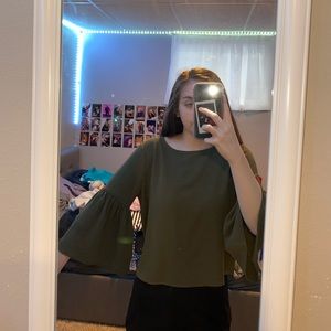 Green bell selves shirt